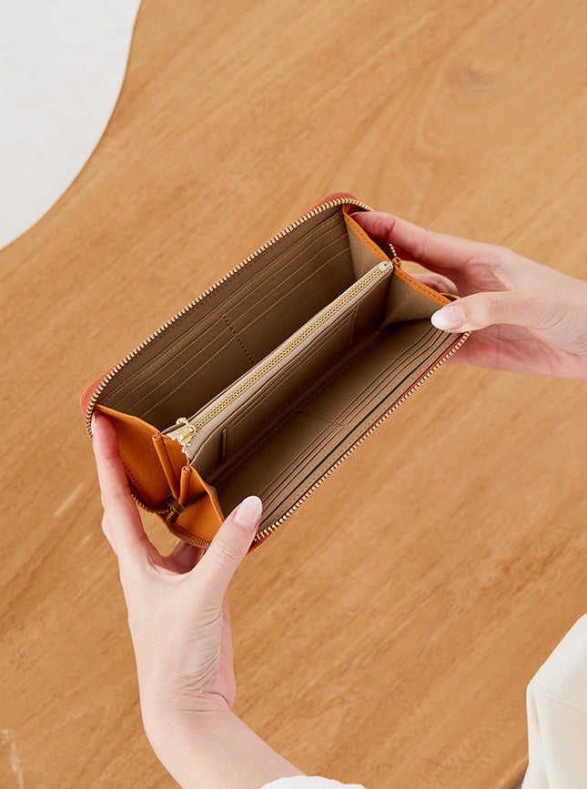 zucchero 本革ラウンド長財布 55215