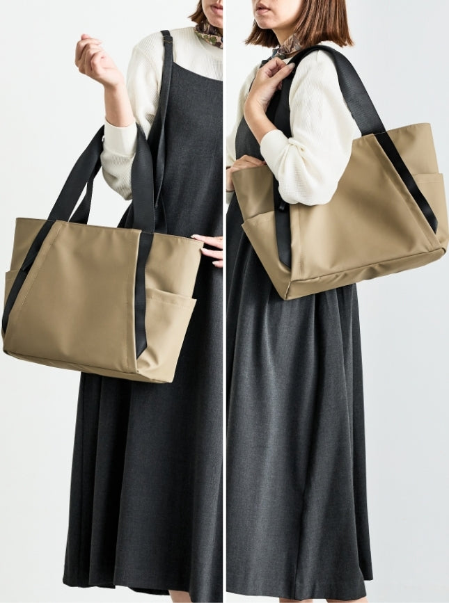 Reva/リヴァ デューロンナイロン×本革 トートバッグ A4 大容量
