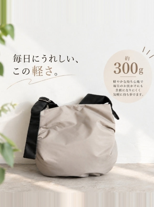 Reva/リヴァ リサイロンナイロン×本革 ショルダーバッグ 11108