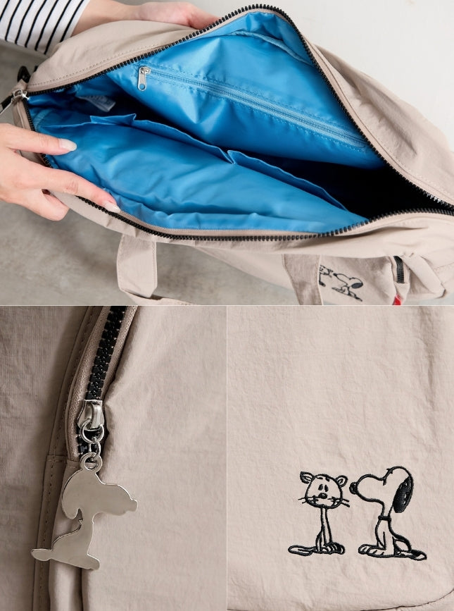 snoopy×zucchero 撥水ナイロン トートバッグ 2way 大容量 62094