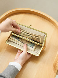 zucchero 本革がま口長財布 55432