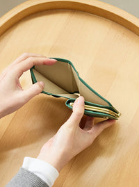 zucchero 本革がま口折財布 55431