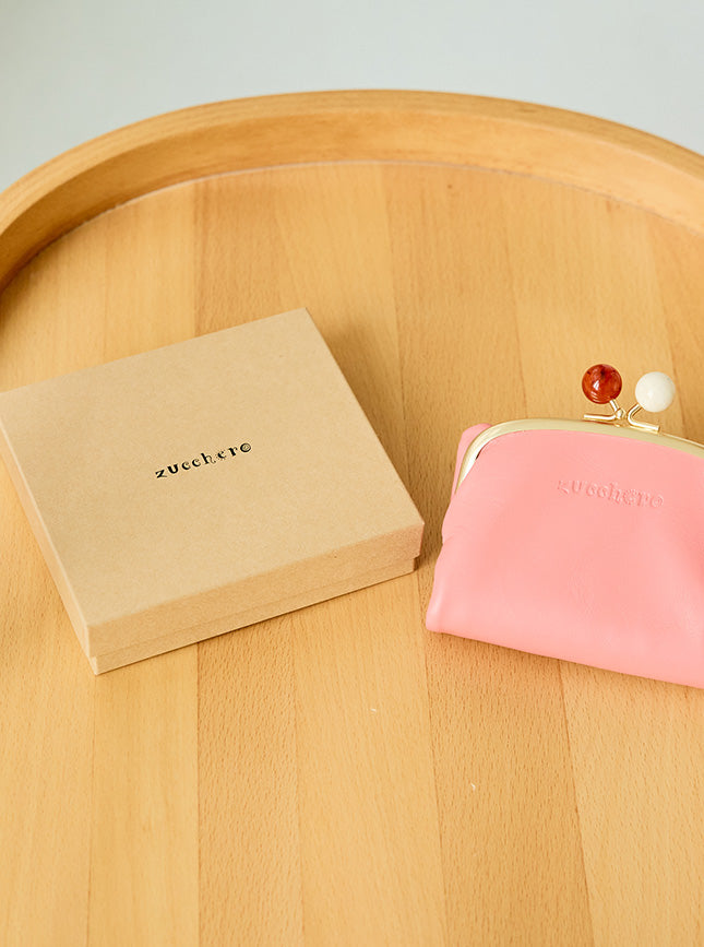 zucchero 本革がま口折財布 58058